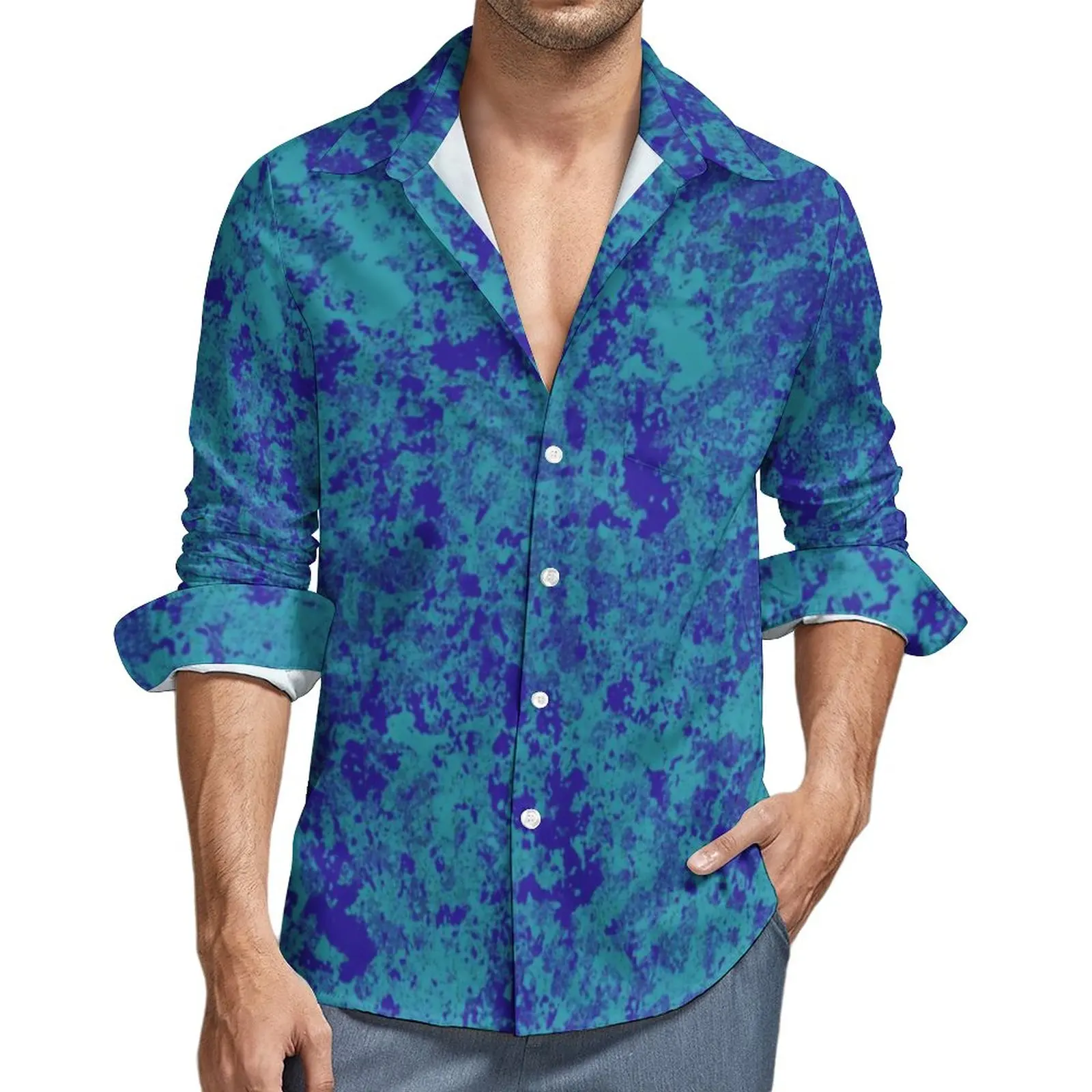 Splash Liquid Shirt Spring Blue Tie Dye Casual Shirts Man Fashion Blouses Long Sleeve Graphic Y2K Top Big Size
Splash Liquid Shirt Spring Blue Tie Dye Casual Shirts Man Fashion Blouses Long Sleeve Graphic Y2K Top Big Size