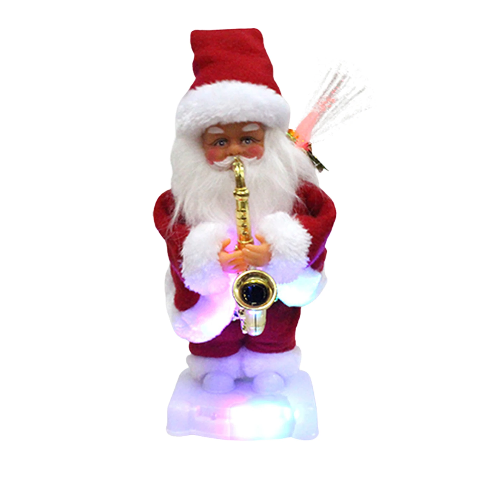 

Дед Мороз, Рождественское украшение, Рождественский Санта-Клаус, играющий на саксофоне, стоячий планер, маленький саксофон, кукла