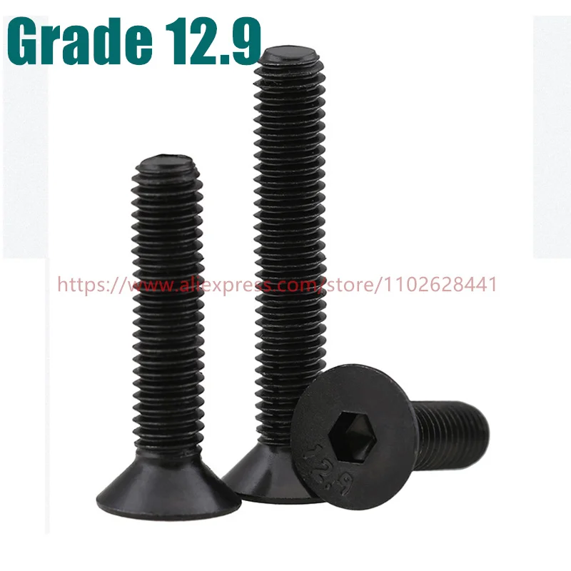 Black Grade 12.9 Alloy Steel High Strength Hexagon Hex Socket Head Flat Countersunk Allen Bolt Screw
Black Grade 12.9 Alloy Steel High Strength Hexagon Hex Socket Head Flat Countersunk Allen Bolt Screw