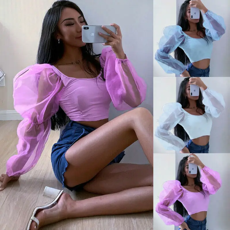 2022 Women Mesh Sheer See-through Crop Top Shirts Puff Long Sleeve Solid Loose Slim Soft Outwear
2022 Women Mesh Sheer See-through Crop Top Shirts Puff Long Sleeve Solid Loose Slim Soft Outwear