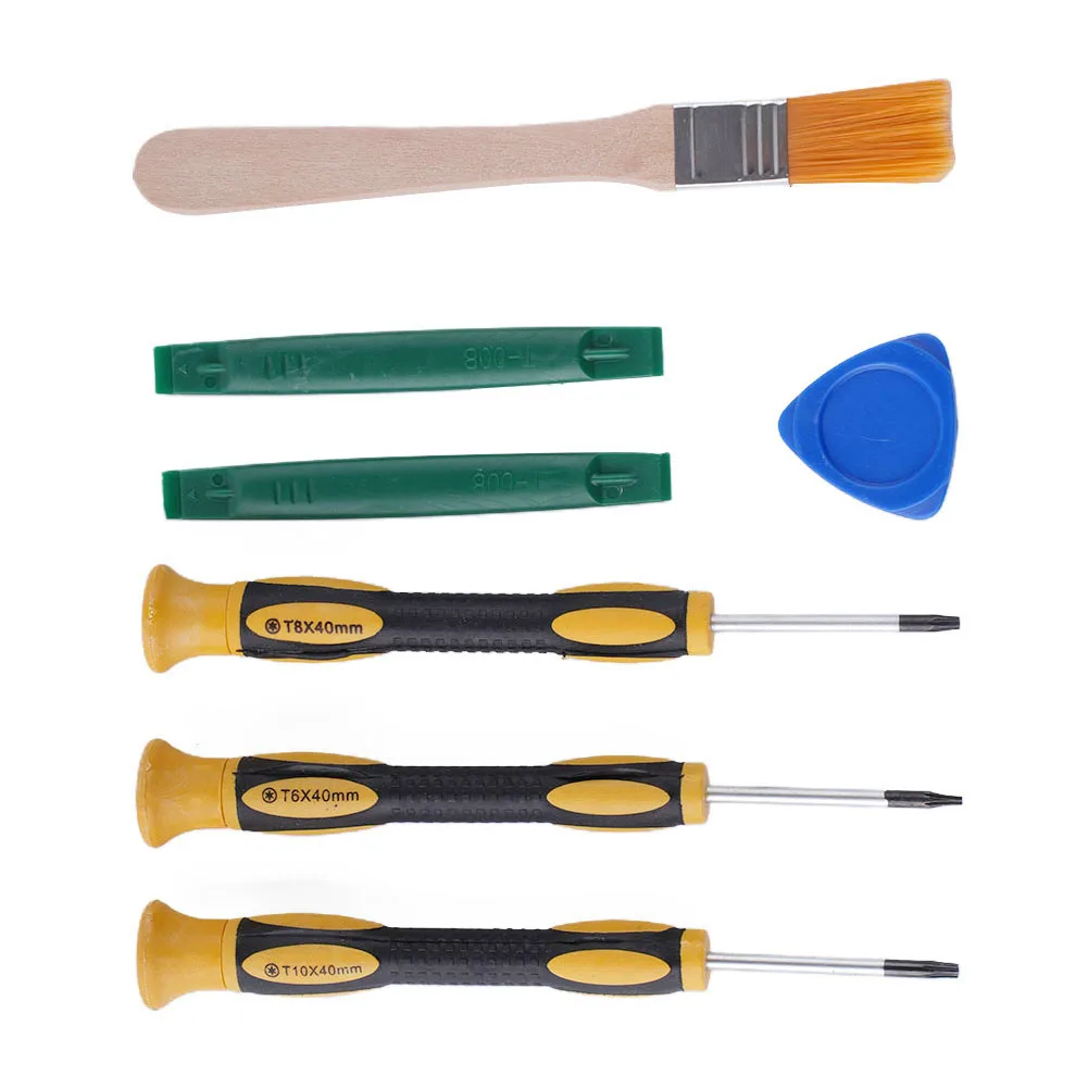 Chrome Vanadium Steel Game Screwdriver Set 7Pcs/Set 7PC T8H T10H Double-ended Prying Tools For Xbox One/PS3/PS4
Chrome Vanadium Steel Game Screwdriver Set 7Pcs/Set 7PC T8H T10H Double-ended Prying Tools For Xbox One/PS3/PS4