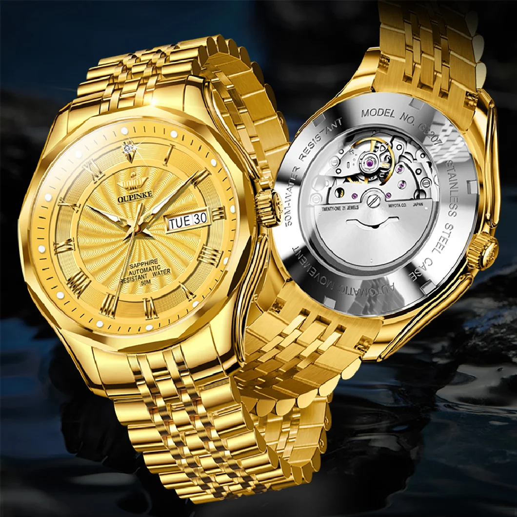OUPINKE Luxury Watches For Men Diamond Automatic Mechanical Sapphire Mirror 50M Waterproof Original Top Brand Fashion Wristwatch
OUPINKE Luxury Watches For Men Diamond Automatic Mechanical Sapphire Mirror 50M Waterproof Original Top Brand Fashion Wristwatch