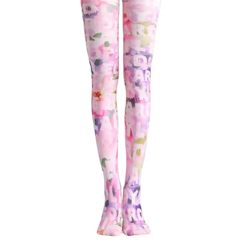 Tights Women with Pink Flower and Alphabet Print Pantyhose Leggings Girls Love Lolita Stockings Female Lingerie Sexy Underwear
Tights Women with Pink Flower and Alphabet Print Pantyhose Leggings Girls Love Lolita Stockings Female Lingerie Sexy Underwear