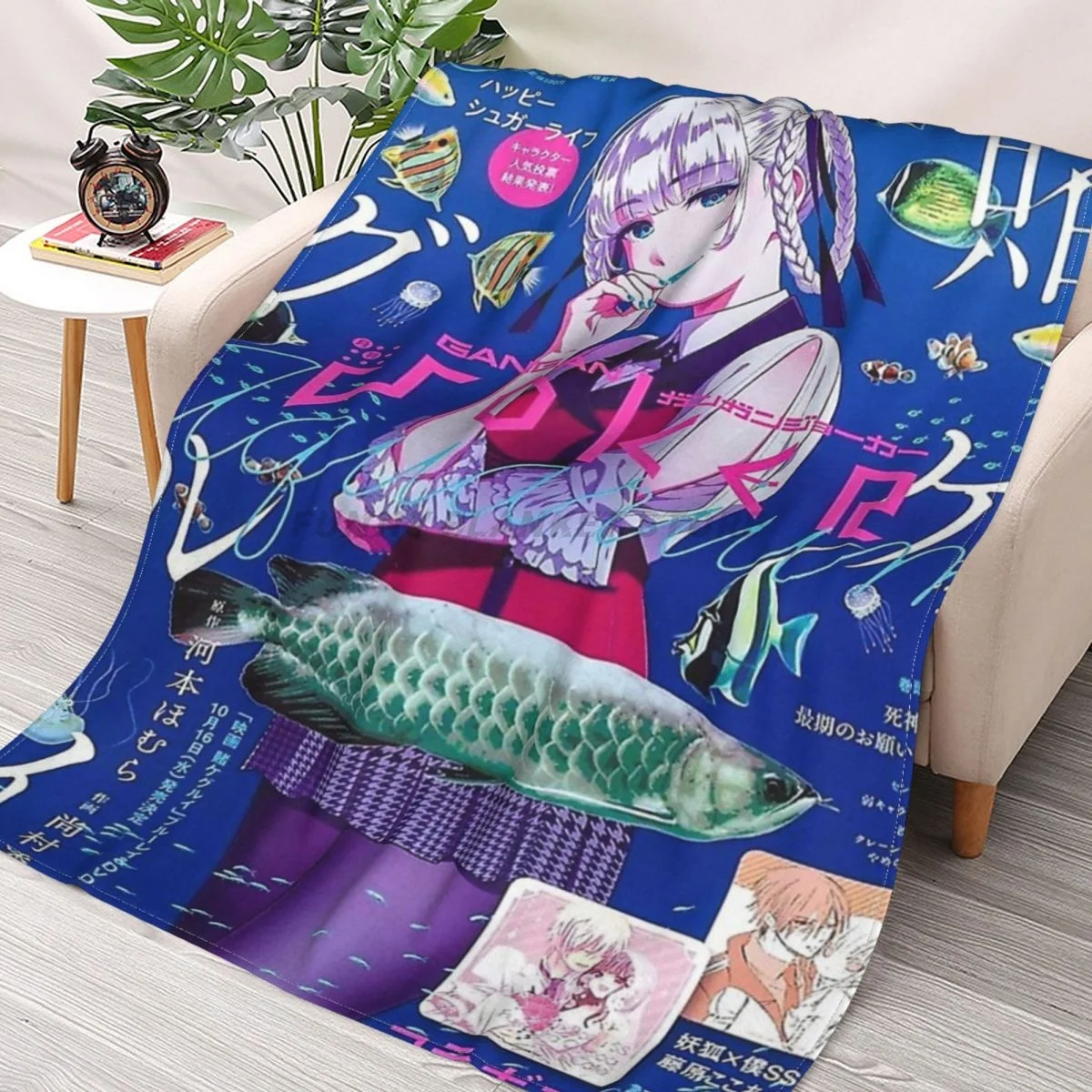 

Фланелевое ультрамягкое теплое одеяло для пикника Kakegurui Kirari Momobami, покрывало на кровать