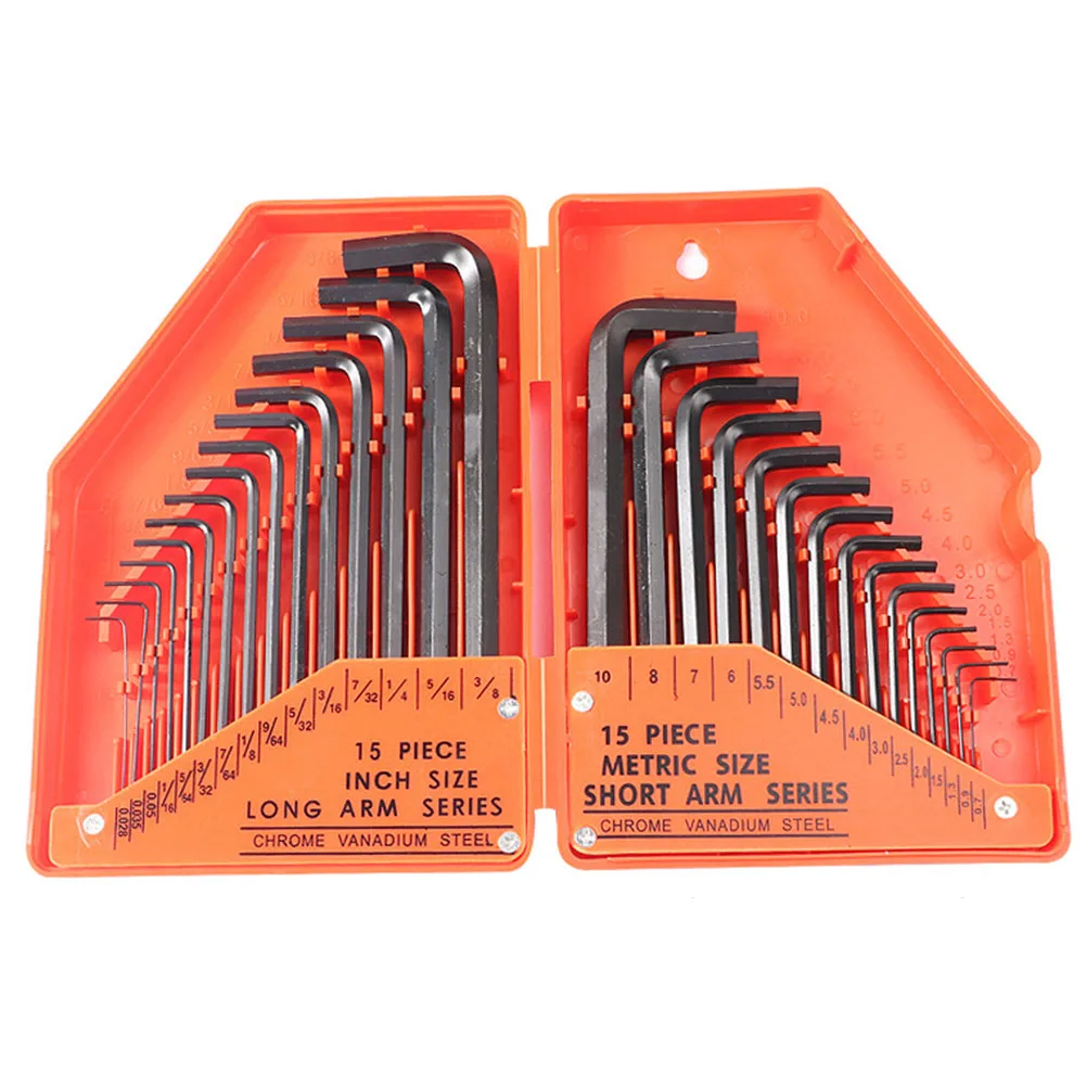 30pcs/set 0.7mm-10mm Hexagon Hex Wrench Key Chain Set Wrench Screwdriver Hex Key Wrench Kit Spanner Repair Tool
30pcs/set 0.7mm-10mm Hexagon Hex Wrench Key Chain Set Wrench Screwdriver Hex Key Wrench Kit Spanner Repair Tool