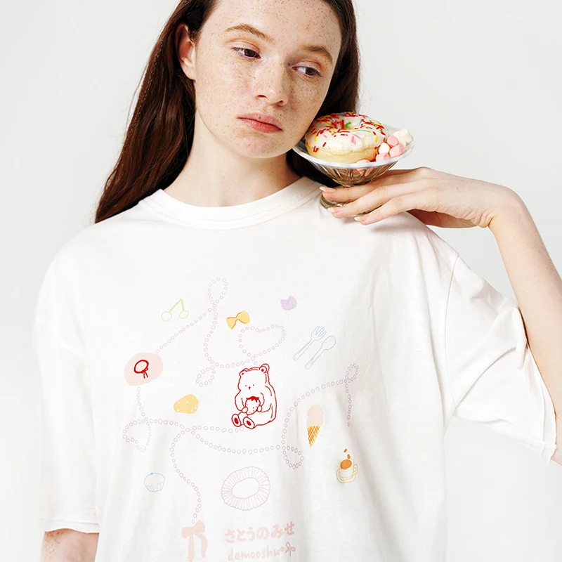 Bebobsons Summer New T-Shirt Cartoon Print O Neck Short Sleeve Top for Teenage Girlsфутболка оверсайз
Bebobsons Summer New T-Shirt Cartoon Print O Neck Short Sleeve Top for Teenage Girlsфутболка оверсайз