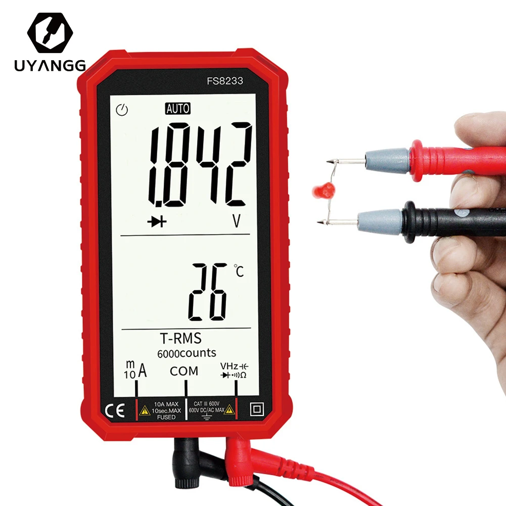 Digital Multimeter T-RMS 6000 Counts LCD Color Display Auto Ranging DC AC Voltage Detection Diode Capacitance Live Wire Tester
Digital Multimeter T-RMS 6000 Counts LCD Color Display Auto Ranging DC AC Voltage Detection Diode Capacitance Live Wire Tester