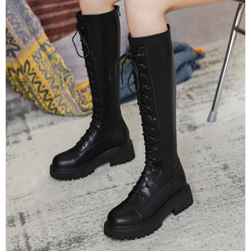 Новинка Осень-зима 2022, модные женские сапоги до колена из искусственной кожи, удобные и теплые зимние сапоги
Новинка Осень-зима 2022, модные женские сапоги до колена из искусственной кожи, удобные и теплые зимние сапоги