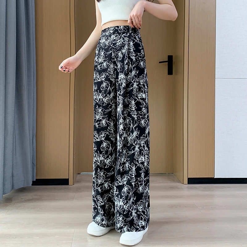 2023 Summer Ice Silk Wide Leg Pants Women'S Printed High Waist Slim Drop Feel Loose Lazy And Casual Free Shipping
2023 Summer Ice Silk Wide Leg Pants Women'S Printed High Waist Slim Drop Feel Loose Lazy And Casual Free Shipping