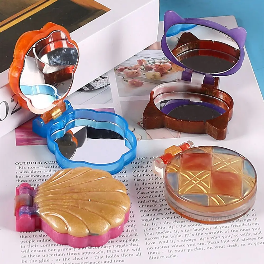 3D Silicone Resin Cosmetic Mirror Mold DIY Shell Cat Rose Shape Makeup Mirror Mold Epoxy Molds Cosmetic Mirror Making
3D Silicone Resin Cosmetic Mirror Mold DIY Shell Cat Rose Shape Makeup Mirror Mold Epoxy Molds Cosmetic Mirror Making