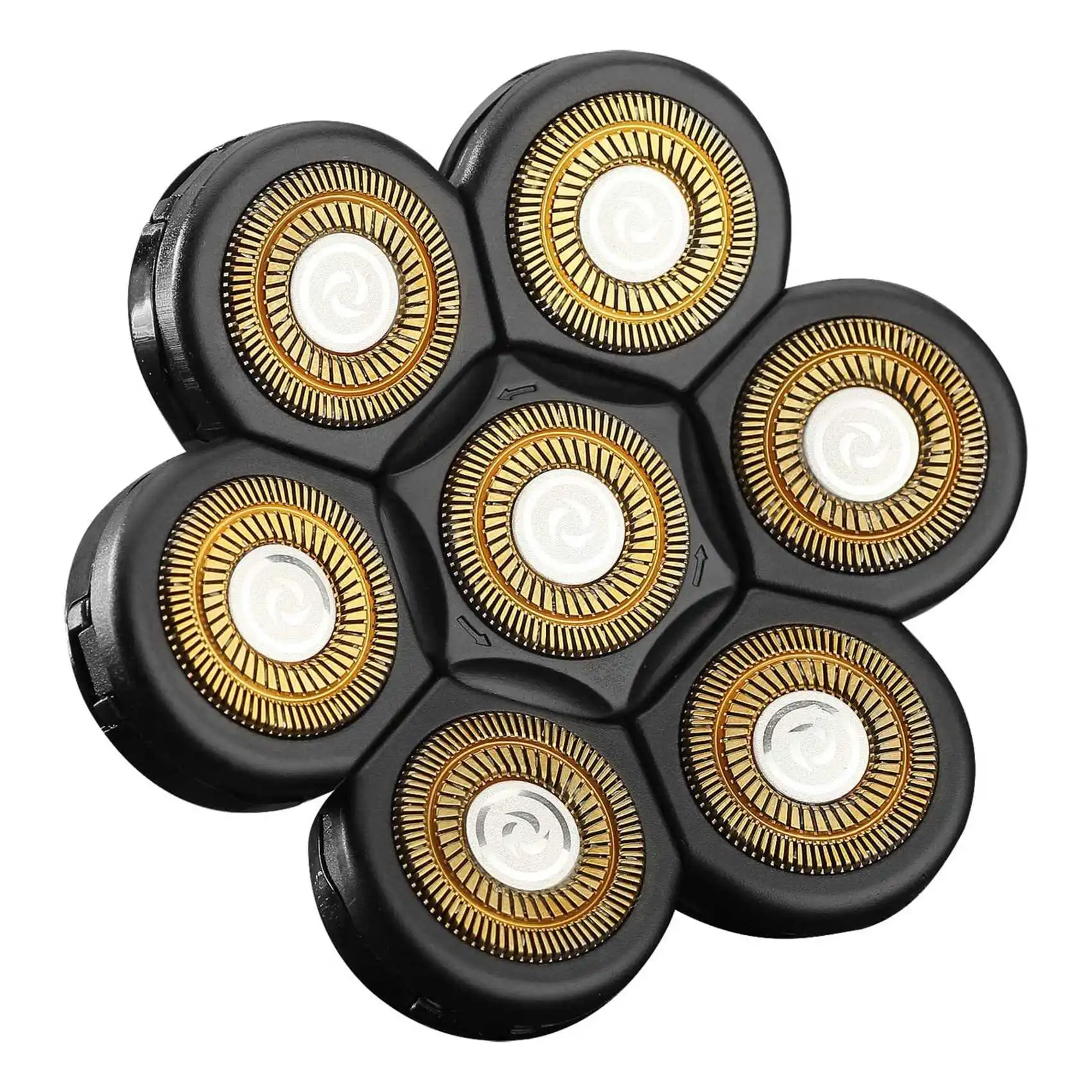 7D Electric Shaver Replacement Heads 7 Heads Head Shaver Bald Shaver Beard Electric Razor Shaver Head for Men (Gold)
7D Electric Shaver Replacement Heads 7 Heads Head Shaver Bald Shaver Beard Electric Razor Shaver Head for Men (Gold)