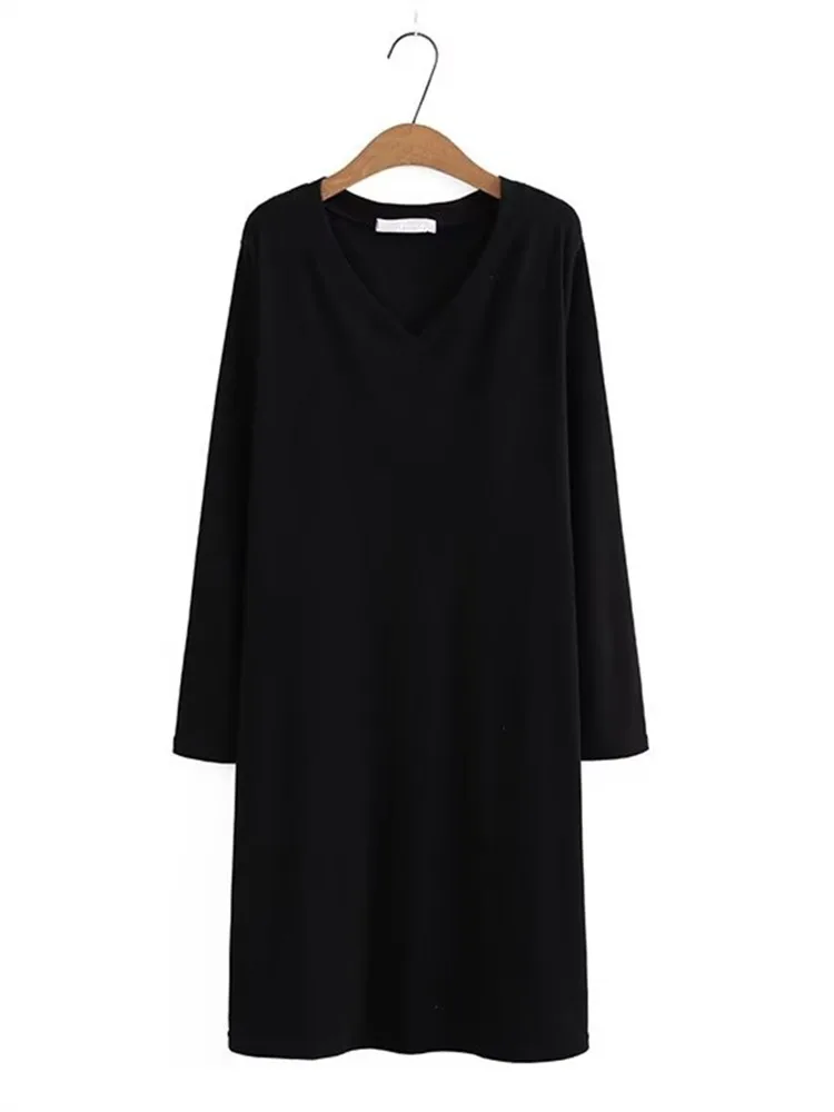Plus Size Women's Spring And Autumn Long Sleeve Dresses Round Neck High Stretch Solid Colour Oversized Knee Length Dress 3XL-7XL
Plus Size Women's Spring And Autumn Long Sleeve Dresses Round Neck High Stretch Solid Colour Oversized Knee Length Dress 3XL-7XL