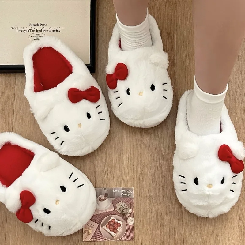 Sanrio Plush Slippers Hello Kittys Kawaii Cute Student Autumn Winter Bedroom Soft Padded Plush Bedroom Shoes Girl Christmas Gift
Sanrio Plush Slippers Hello Kittys Kawaii Cute Student Autumn Winter Bedroom Soft Padded Plush Bedroom Shoes Girl Christmas Gift
