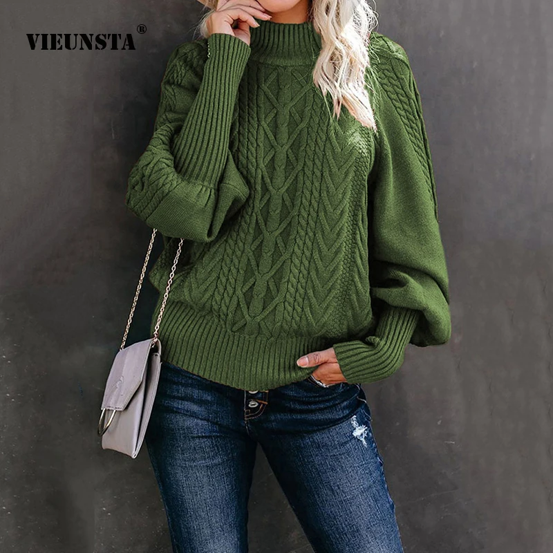 2022 Winter New Medium Neck Sweater Fashion Casual Women's Loose Hooked Lantern Sleeve Knitted Solid Color Pullover Sweater 3XL
2022 Winter New Medium Neck Sweater Fashion Casual Women's Loose Hooked Lantern Sleeve Knitted Solid Color Pullover Sweater 3XL