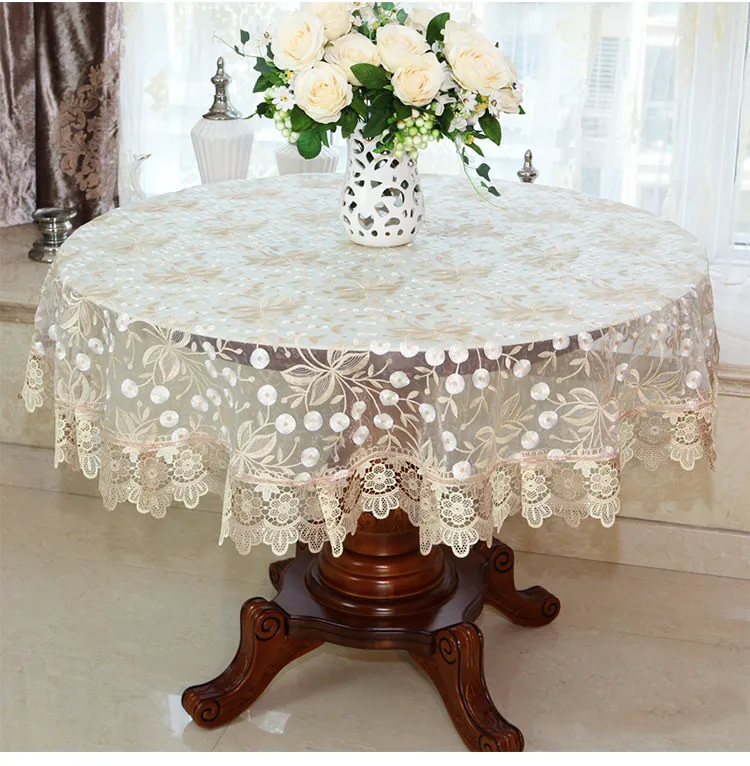 New Lace Tablecloth Round Tablecloth Dining Table Cloths Home Embroidered Tablecloth Rose Gold Decoration House Towel
New Lace Tablecloth Round Tablecloth Dining Table Cloths Home Embroidered Tablecloth Rose Gold Decoration House Towel