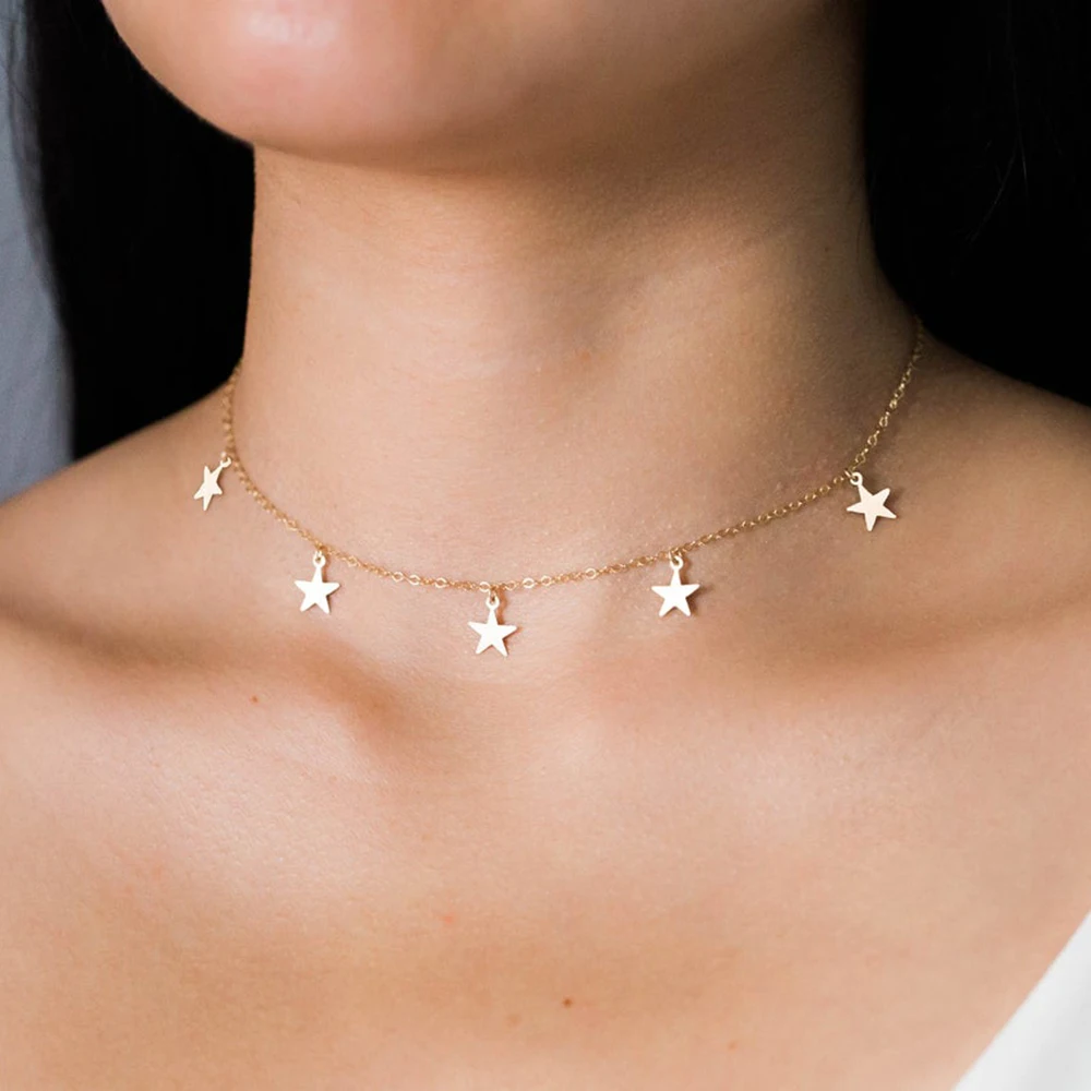 Star Gold Color Stainless Steel Necklace for Women Pendant Fashion Female Choker Necklaces Jewelry Chain Party Gift
Star Gold Color Stainless Steel Necklace for Women Pendant Fashion Female Choker Necklaces Jewelry Chain Party Gift