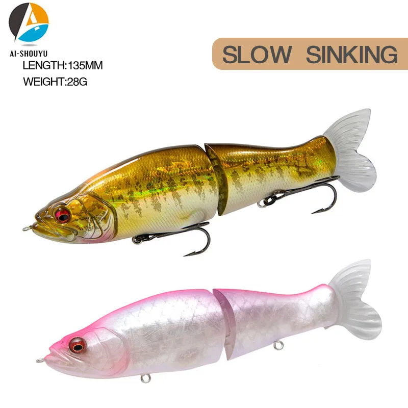 AI-SHOUYU Hot Sale Big Hard Fishing Lure 28g with 2 Treble Hooks 135cm Minnow Crank Bait with Ball Swimbaits Wobbler Fish Lure 
AI-SHOUYU Hot Sale Big Hard Fishing Lure 28g with 2 Treble Hooks 135cm Minnow Crank Bait with Ball Swimbaits Wobbler Fish Lure
