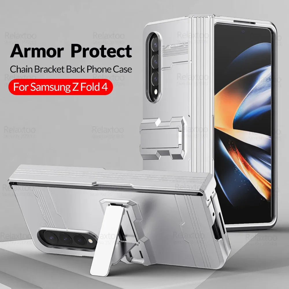 

Full Protection Armor Case For Samsung Galaxy Z Fold 4 Fold4 5G Sumsung ZFold4 ZFold 4 Hard Stand Shockproof Bumper Cover Fundas