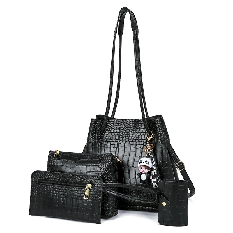 Handbag Women 2022 New Crocodile Pattern Four Piece Set Women's Bag Vintage Crossbody Large Capacity Bucket Bag
Handbag Women 2022 New Crocodile Pattern Four Piece Set Women's Bag Vintage Crossbody Large Capacity Bucket Bag