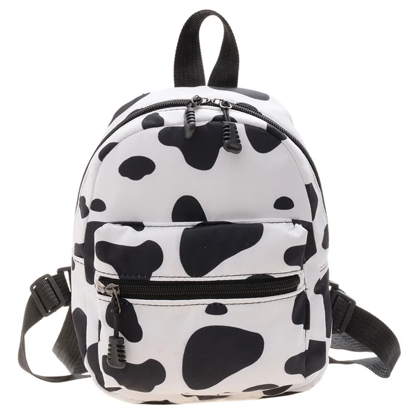 

Butterflies Mini Backpack Women Girls Animal Cow Print Double Zipper Fashion Nylon Cute Adjustable Strap Outdoor Travel Gift