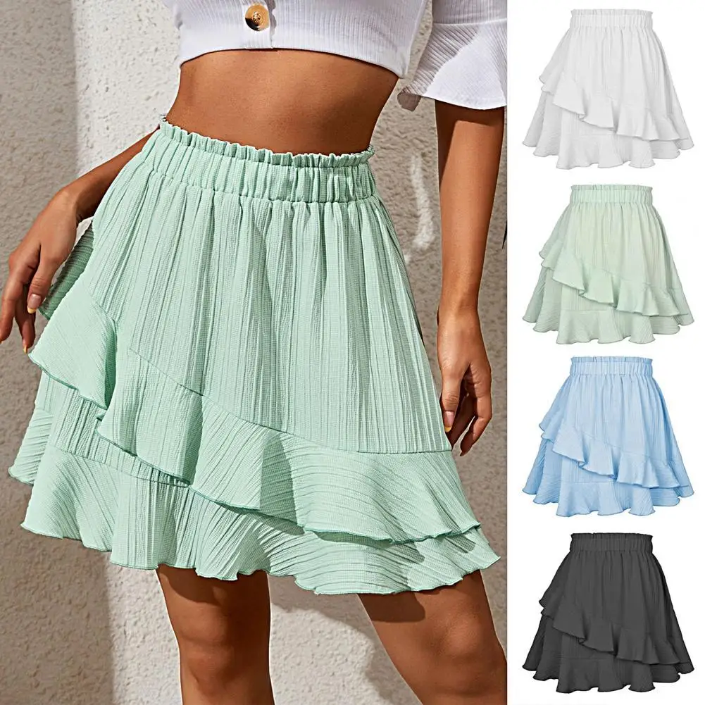 Women Irregulart Sweet Skirt Summer New High Waist Ruffles Casual Short Skirt Female Fashion Preppy Style Mini Skirts 2022
Women Irregulart Sweet Skirt Summer New High Waist Ruffles Casual Short Skirt Female Fashion Preppy Style Mini Skirts 2022