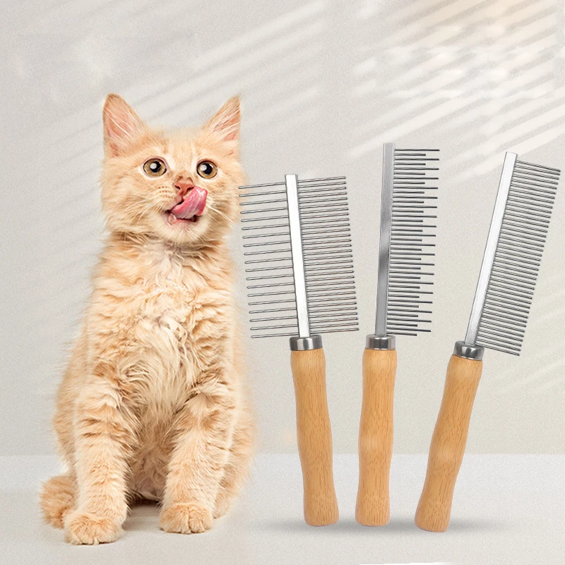 Pet Cat Dog Double-Sided Comb Wooden Handle Detangling Deshedding Tool Hair Grooming Products
Pet Cat Dog Double-Sided Comb Wooden Handle Detangling Deshedding Tool Hair Grooming Products