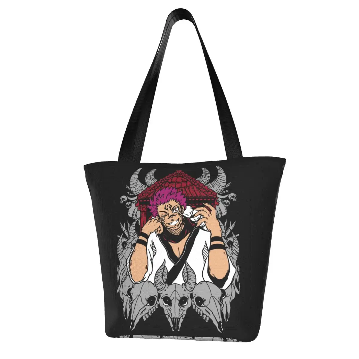 Ryomen Sukuna Bull Skull хозяйственная сумка Jujutsu Kaisen школьная женская сумка модные ретро сумки из полиэстера
Ryomen Sukuna Bull Skull хозяйственная сумка Jujutsu Kaisen школьная женская сумка модные ретро сумки из полиэстера