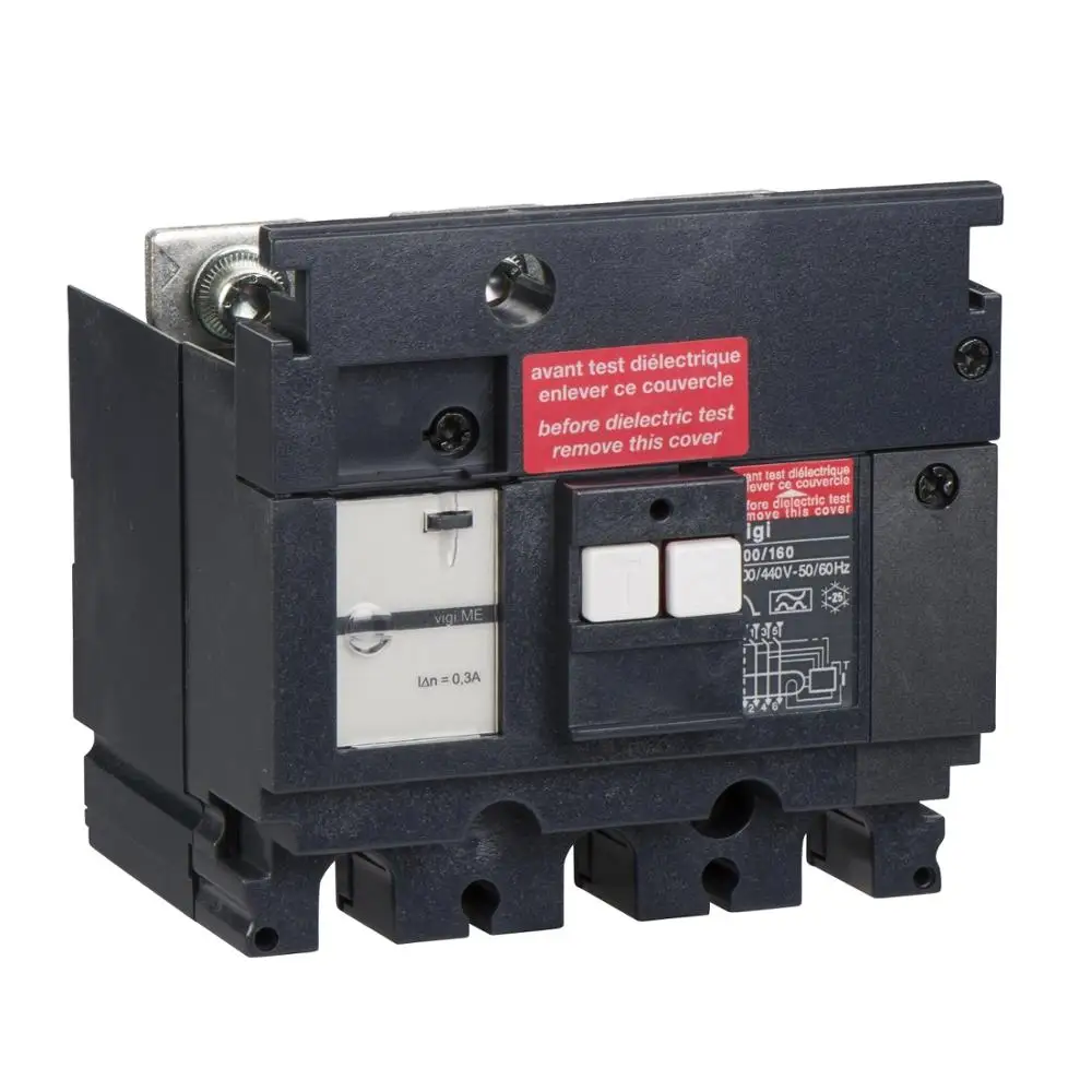 NSX100/160 Circuit breaker Vigi (NSX100/160/250) LV429210 Vigi add-on MH - 30 mA...10 A- 200..440 V - 3 poles
NSX100/160 Circuit breaker Vigi (NSX100/160/250) LV429210 Vigi add-on MH - 30 mA...10 A- 200..440 V - 3 poles