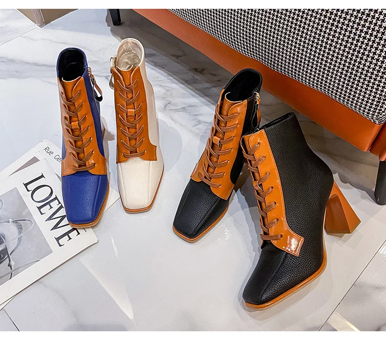 Женские ботильоны на толстом каблуке, с квадратным носком, разные цвета
Женские ботильоны на толстом каблуке, с квадратным носком, разные цвета