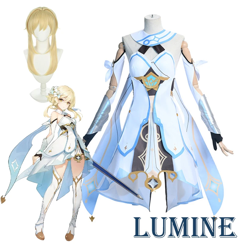 Game Genshin Impact Lumine Cosplay Costume Outfits Cute Uniform Suit for Women Full Set Halloween Party Cosplay Show
Game Genshin Impact Lumine Cosplay Costume Outfits Cute Uniform Suit for Women Full Set Halloween Party Cosplay Show