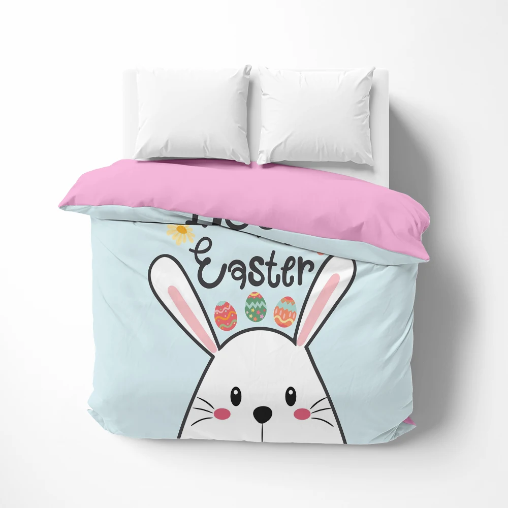 

Cartoon rabbit Linens Duvet cover Quilt/Blanket/Comfortable Case lovely Bedding 135x200 bedrooms for kids baby child ears