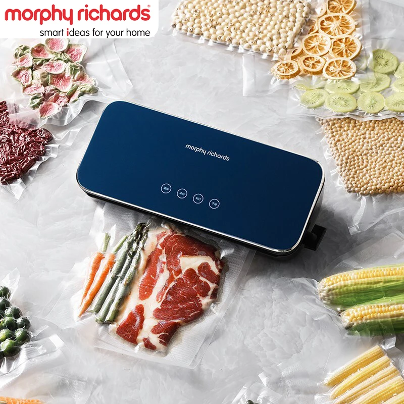 Вакуумный упаковщик MORPHY RICHARDS MR1118 80 кПа, Мощное всасывание, устройство для запечатывания пищевых продуктов, домашние кухонные инструменты
Вакуумный упаковщик MORPHY RICHARDS MR1118 80 кПа, Мощное всасывание, устройство для запечатывания пищевых продуктов, домашние кухонные инструменты