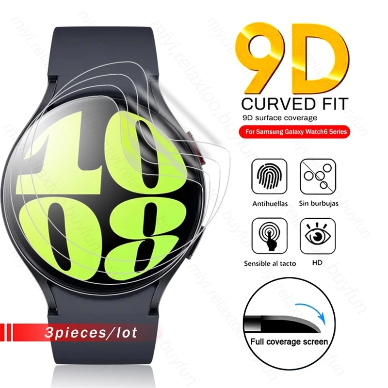 3 шт., Гидрогелевая защитная пленка 9D для Samsung Galaxy Watch6 Classic, 47 мм, 43 мм, 44 мм, 40 мм, 2023, не закаленное стекло
3 шт., Гидрогелевая защитная пленка 9D для Samsung Galaxy Watch6 Classic, 47 мм, 43 мм, 44 мм, 40 мм, 2023, не закаленное стекло