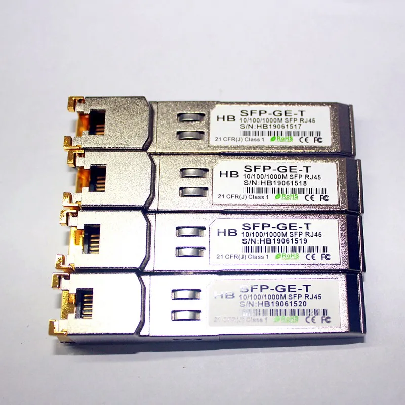 Gigabit Electrical Port Optical Module RJ45 Photoelectric Conversion Optical Fiber Module SFP-GE-T
Gigabit Electrical Port Optical Module RJ45 Photoelectric Conversion Optical Fiber Module SFP-GE-T