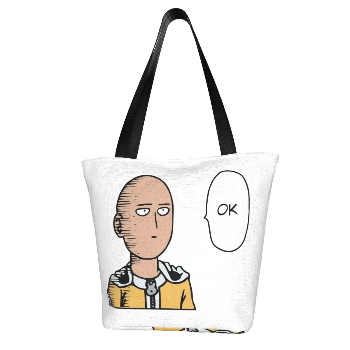 One Punch Man Ok Shopping Bag Anime Gift Stylish Handbag Polyester Business Woman Bags
One Punch Man Ok Shopping Bag Anime Gift Stylish Handbag Polyester Business Woman Bags