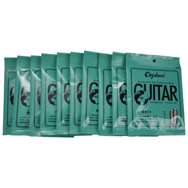 Orphee 10 Set 6Pcs/Set Guitar String RX17 Nickel Alloy String Super Light Electric Guitar Strings
Orphee 10 Set 6Pcs/Set Guitar String RX17 Nickel Alloy String Super Light Electric Guitar Strings