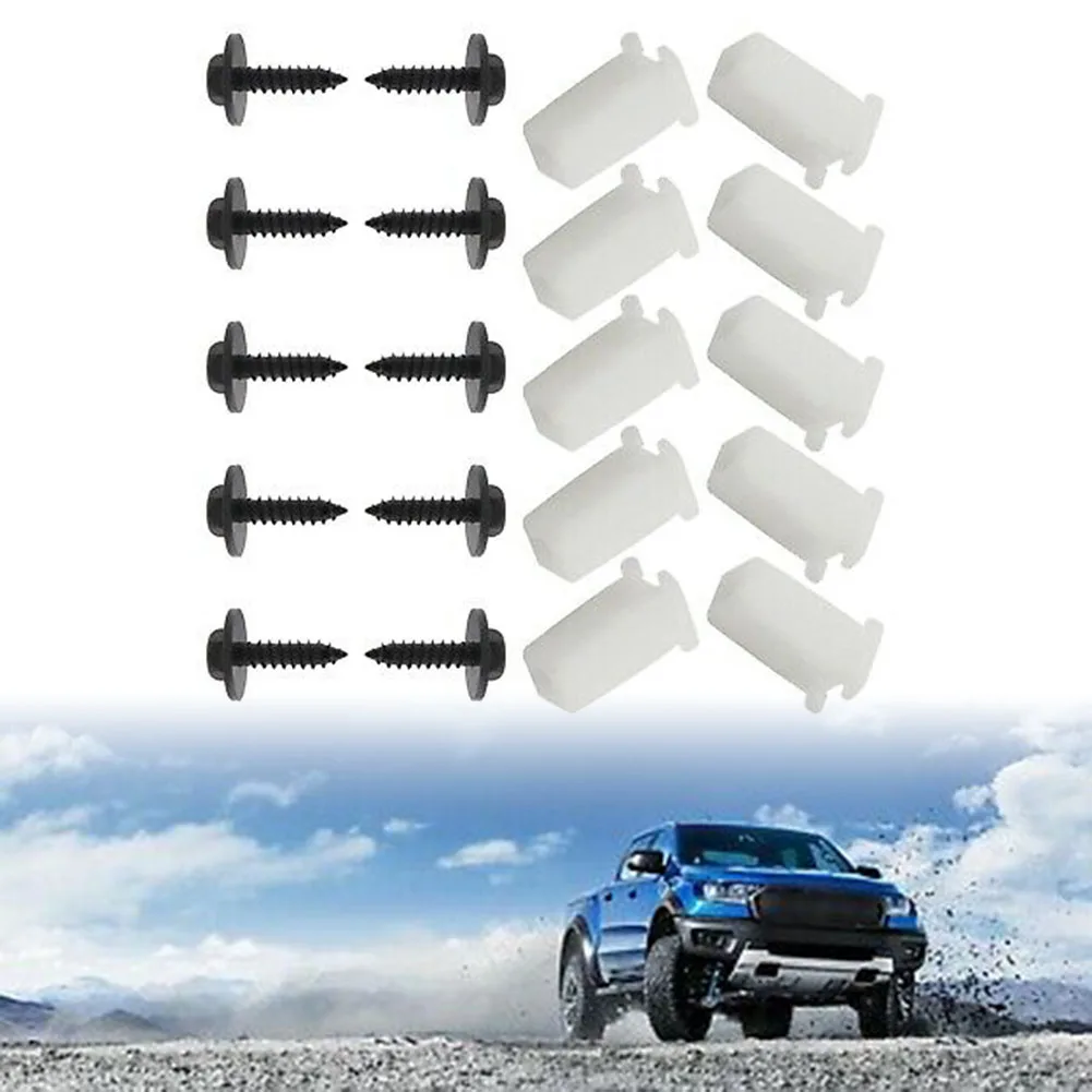 10x Insert Expanding Nuts + 10x Screws Plastic+Metal For Ford Fiesta 6549354 90BG17K657AA Front Bumper Expanding Grommet Clip
10x Insert Expanding Nuts + 10x Screws Plastic+Metal For Ford Fiesta 6549354 90BG17K657AA Front Bumper Expanding Grommet Clip