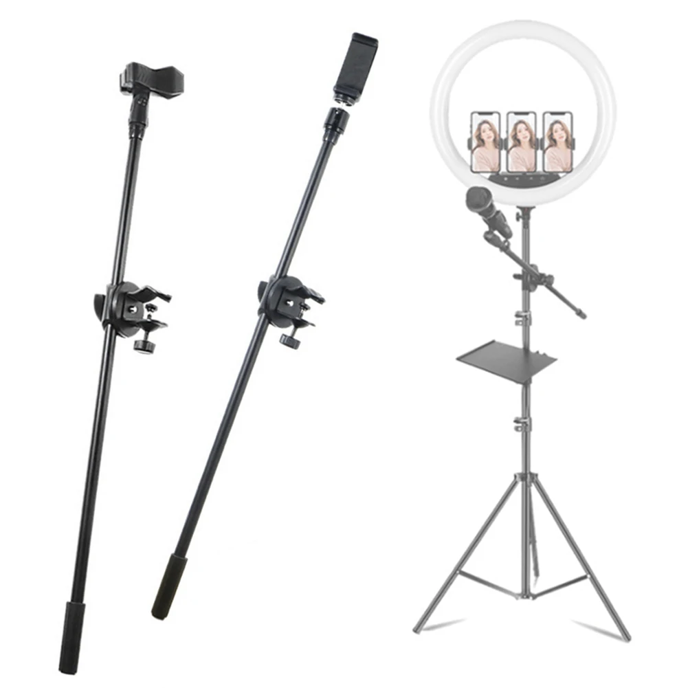 65CM Tripod Microphone Stand Rotating Boom Arm Mic Clip Cellphone Tablet Holder 360 Degree Rotatable Mic Stand Boom Arm Device
65CM Tripod Microphone Stand Rotating Boom Arm Mic Clip Cellphone Tablet Holder 360 Degree Rotatable Mic Stand Boom Arm Device