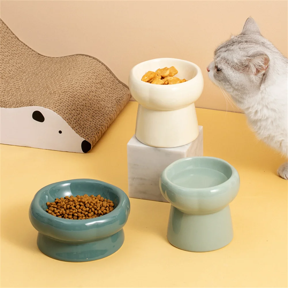 Ceramic Cat Bowl High Foot Dog Bowl Neck Protector Dogs Feeding Food and Drink Bowls Water Feeder Pet Supplies
Ceramic Cat Bowl High Foot Dog Bowl Neck Protector Dogs Feeding Food and Drink Bowls Water Feeder Pet Supplies