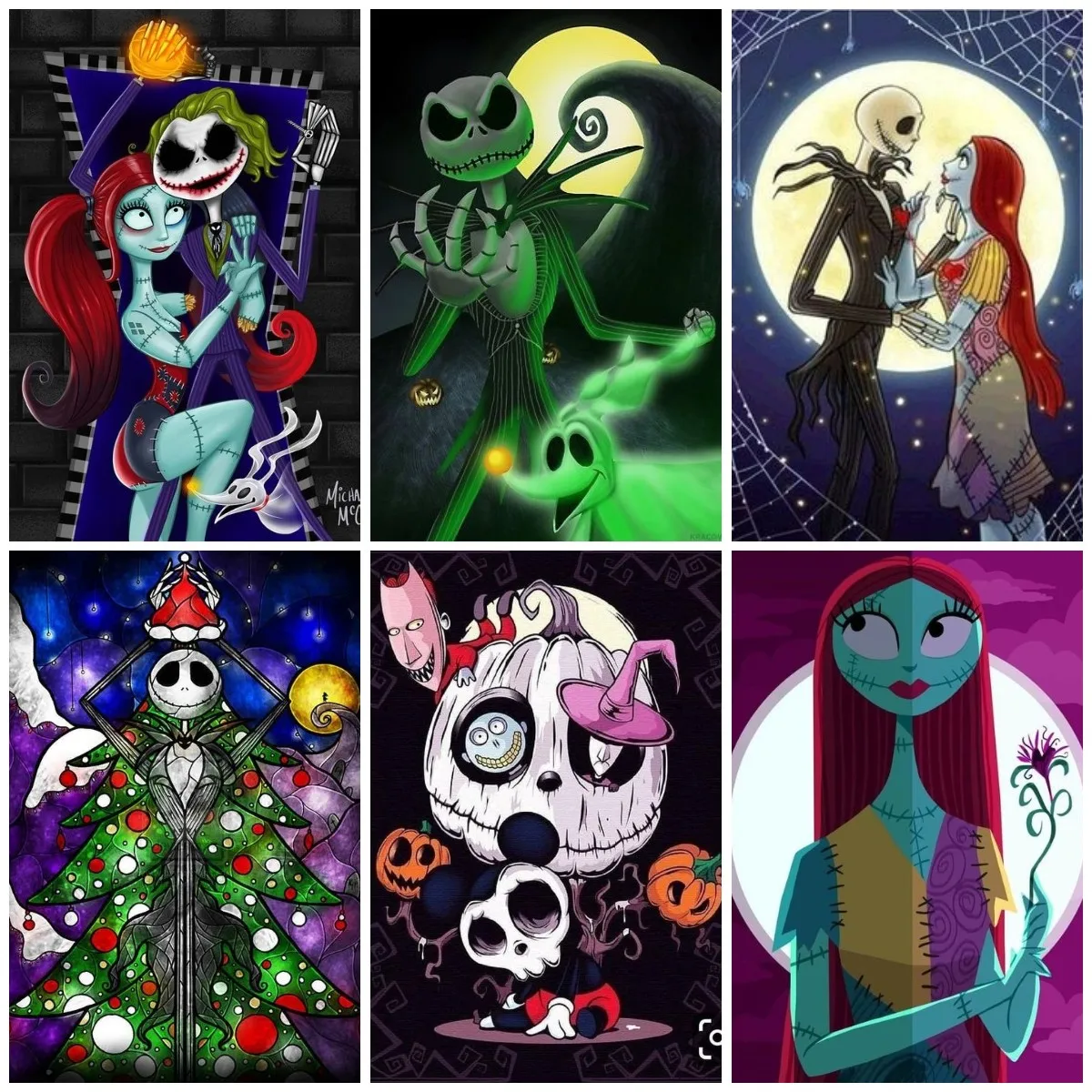 

5d DIY Diamond Painting Disney Nightmare Before Christmas Jack Diamond Embroidery Cross Stitch Kit Mosaic Living Room Decoration