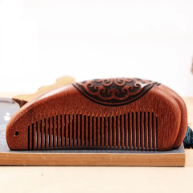 Thickened Small Leaf Red Sandalwood Comb Double Sided Carving Spot Gift Small Hair Comb Beard Comb
Thickened Small Leaf Red Sandalwood Comb Double Sided Carving Spot Gift Small Hair Comb Beard Comb