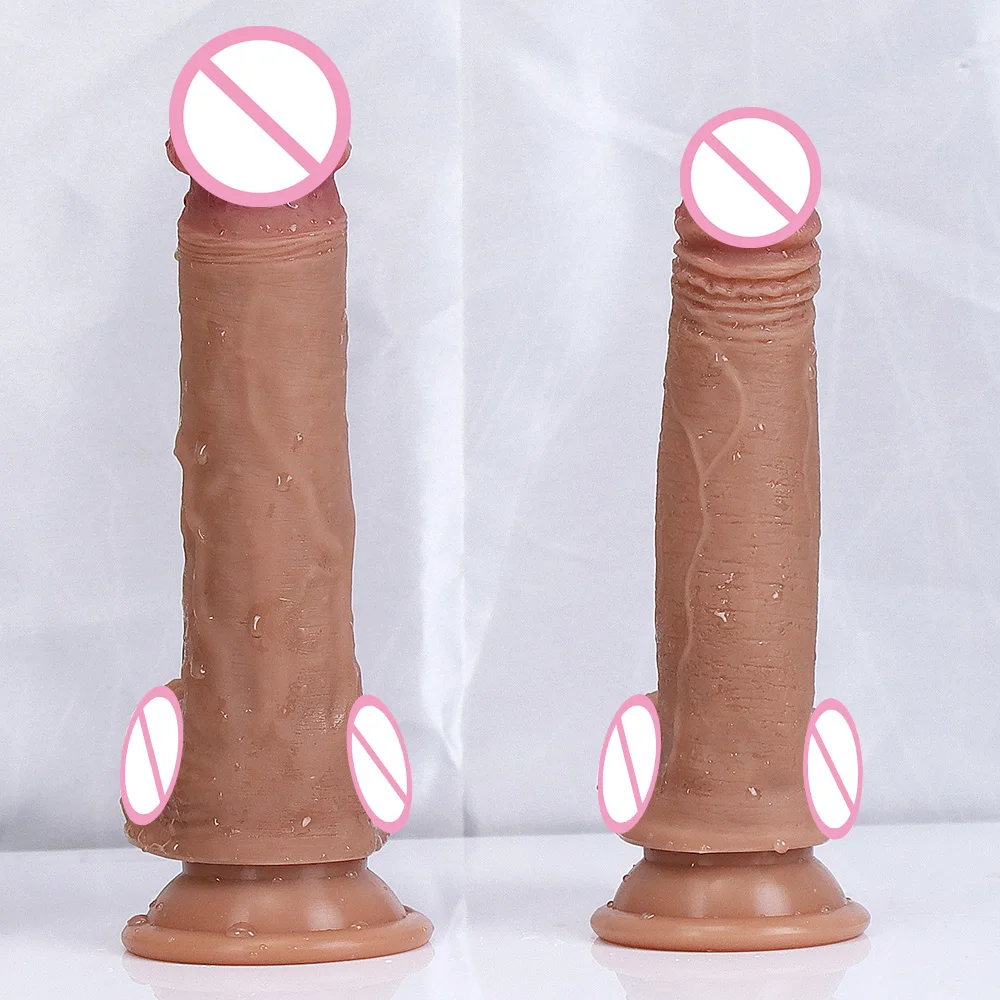 Дешевые искусственные игрушки пенис силикон с присоской для женщин реалистичные