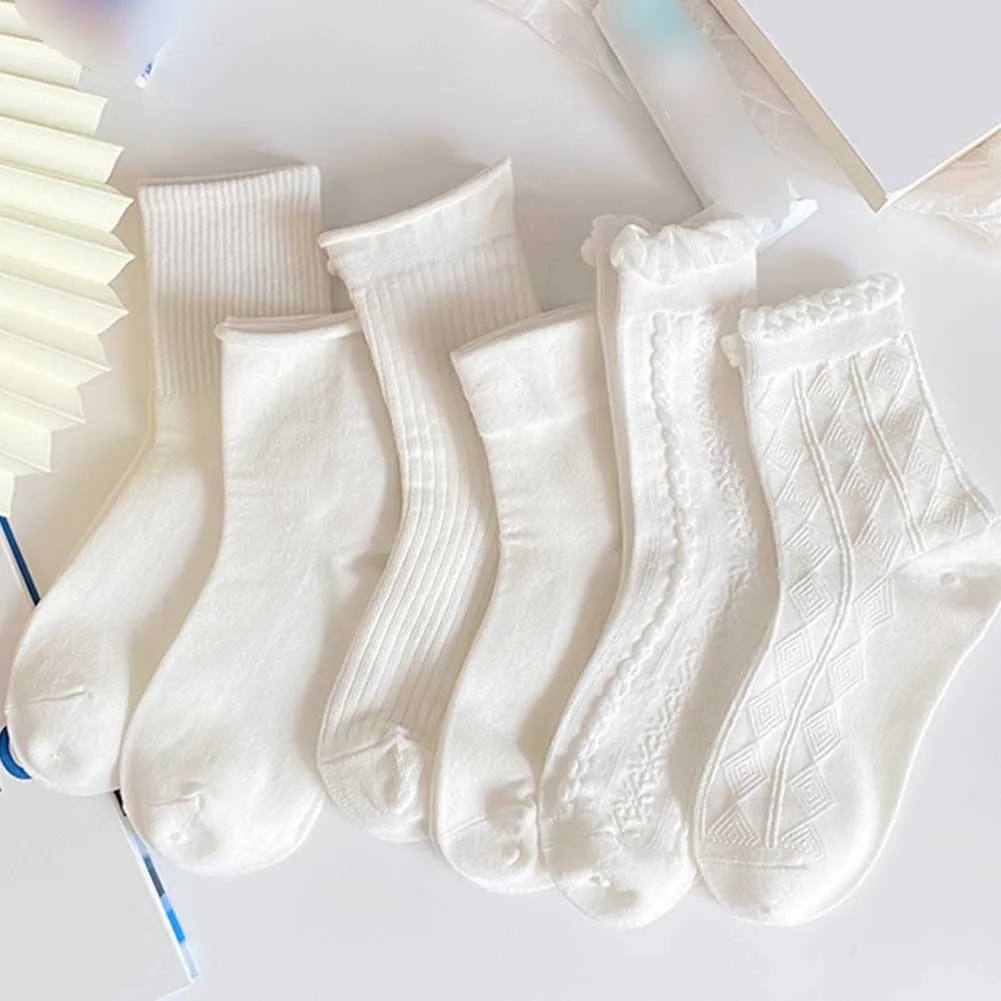 1/2 Pair Simple Cute White Lace Ladies Bow Cotton Socks Kawaii Girls Jk Socks Spring Summer Autumn Dress Wild Socks For Women
1/2 Pair Simple Cute White Lace Ladies Bow Cotton Socks Kawaii Girls Jk Socks Spring Summer Autumn Dress Wild Socks For Women