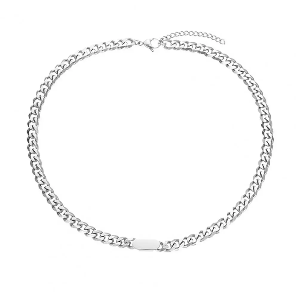 Men Necklace Wild Durable Dress Up Silver Color Men Cuban Chain Necklace Clavicle Chain for Gift
Men Necklace Wild Durable Dress Up Silver Color Men Cuban Chain Necklace Clavicle Chain for Gift