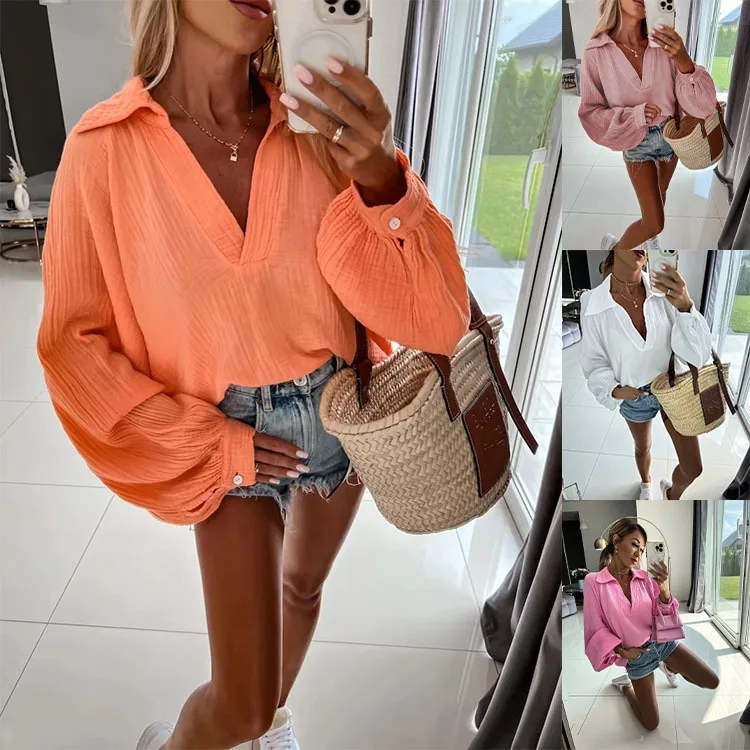 2022 Europe and The United States Hot Selling Autumn and Winter New Women's Cotton Long-sleeved Shirt Tops
2022 Europe and The United States Hot Selling Autumn and Winter New Women's Cotton Long-sleeved Shirt Tops