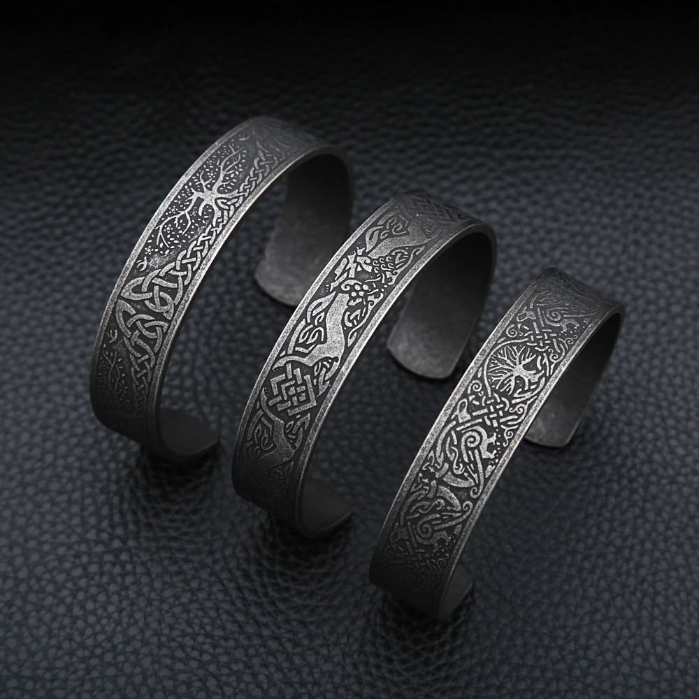 Black Vintage Celtic Knot Bracelet Nordic Stainless Steel Tree Of Life Viking Bracelet Men's Amulet Jewelry Gift Dropshipping
Black Vintage Celtic Knot Bracelet Nordic Stainless Steel Tree Of Life Viking Bracelet Men's Amulet Jewelry Gift Dropshipping