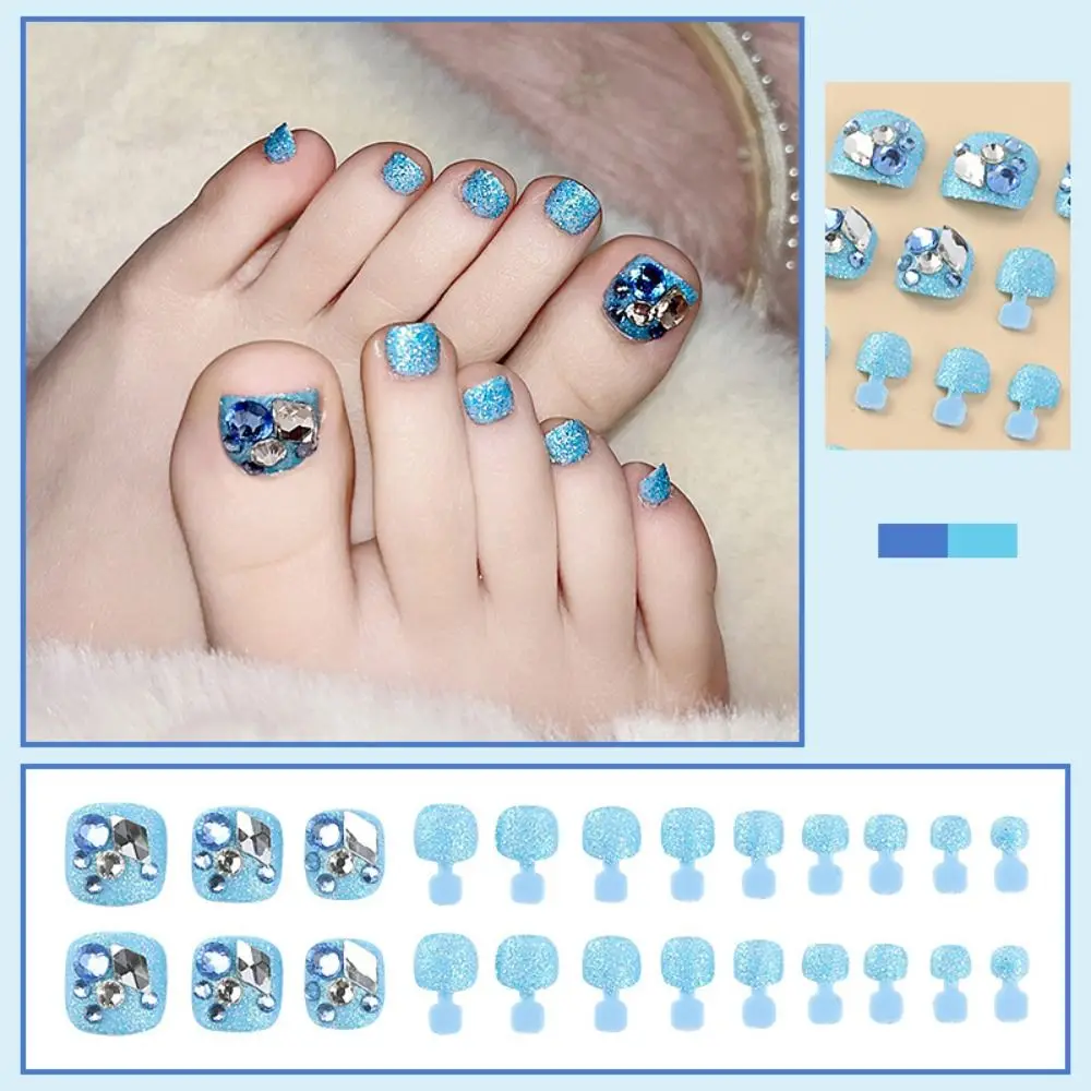 Summer French Style Aurora Dazzle Color Artificial Foot Nail Wearable Nail Patches Nail Decoration Short Fake Nails
Summer French Style Aurora Dazzle Color Artificial Foot Nail Wearable Nail Patches Nail Decoration Short Fake Nails