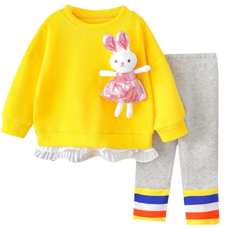 Girls Lace Bunny Kids Tracksuit Baby Toddler Sweater Leggings Cartoon 2 PCS Set Children Sportswear Outfit Hot Sale Fall
Girls Lace Bunny Kids Tracksuit Baby Toddler Sweater Leggings Cartoon 2 PCS Set Children Sportswear Outfit Hot Sale Fall