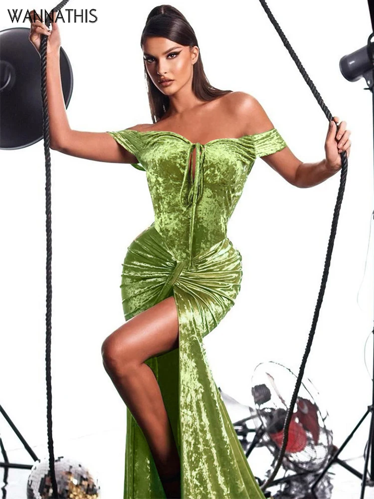 WannaThis Velvet Women Midi Dress Sold Split OFF Shoulder Folds Sleeveless Sexy Elegant Night Clubwear Party Prom Street Dress
WannaThis Velvet Women Midi Dress Sold Split OFF Shoulder Folds Sleeveless Sexy Elegant Night Clubwear Party Prom Street Dress