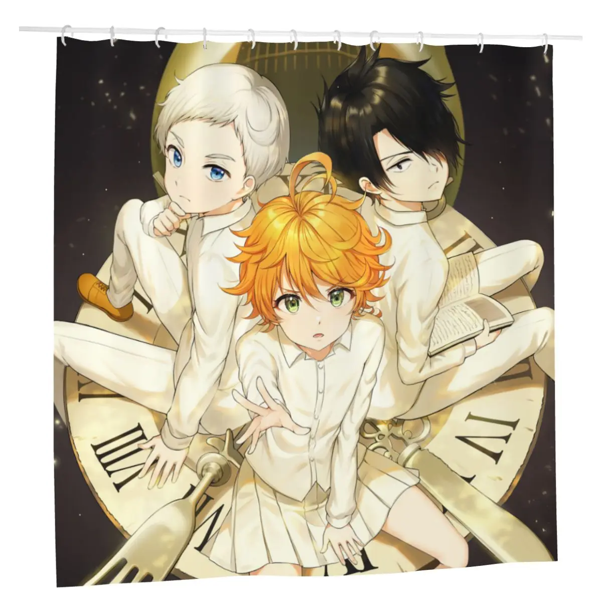 Занавеска для душа Yakusoku No Neverland с рисунком обещанного невеста, s занавеска для ванной из полиэстера с рисунком Нормана и Эммы, с крючками
Занавеска для душа Yakusoku No Neverland с рисунком обещанного невеста, s занавеска для ванной из полиэстера с рисунком Нормана и Эммы, с крючками